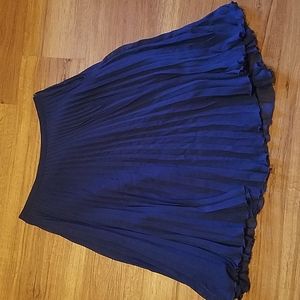 4 Blue Pleated Midi Skirt